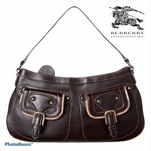 ❤️ RARE! Vtg Y2k  Burberry Pebble Baguette Bag